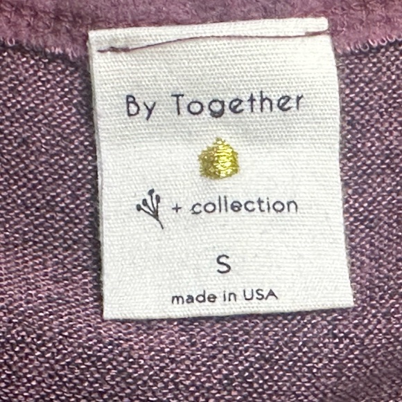 NWOT SIZE S OVERSIZED By Together Purple Long Sleeve Tunic - Picture 6 of 9